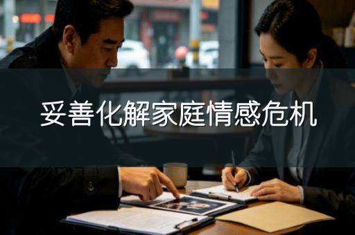 妥善化解家庭情感危机